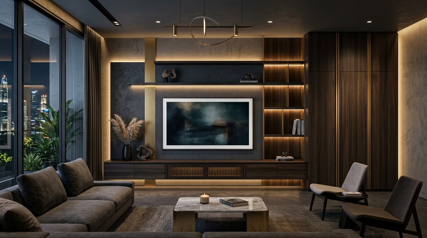 Built-in study media unit