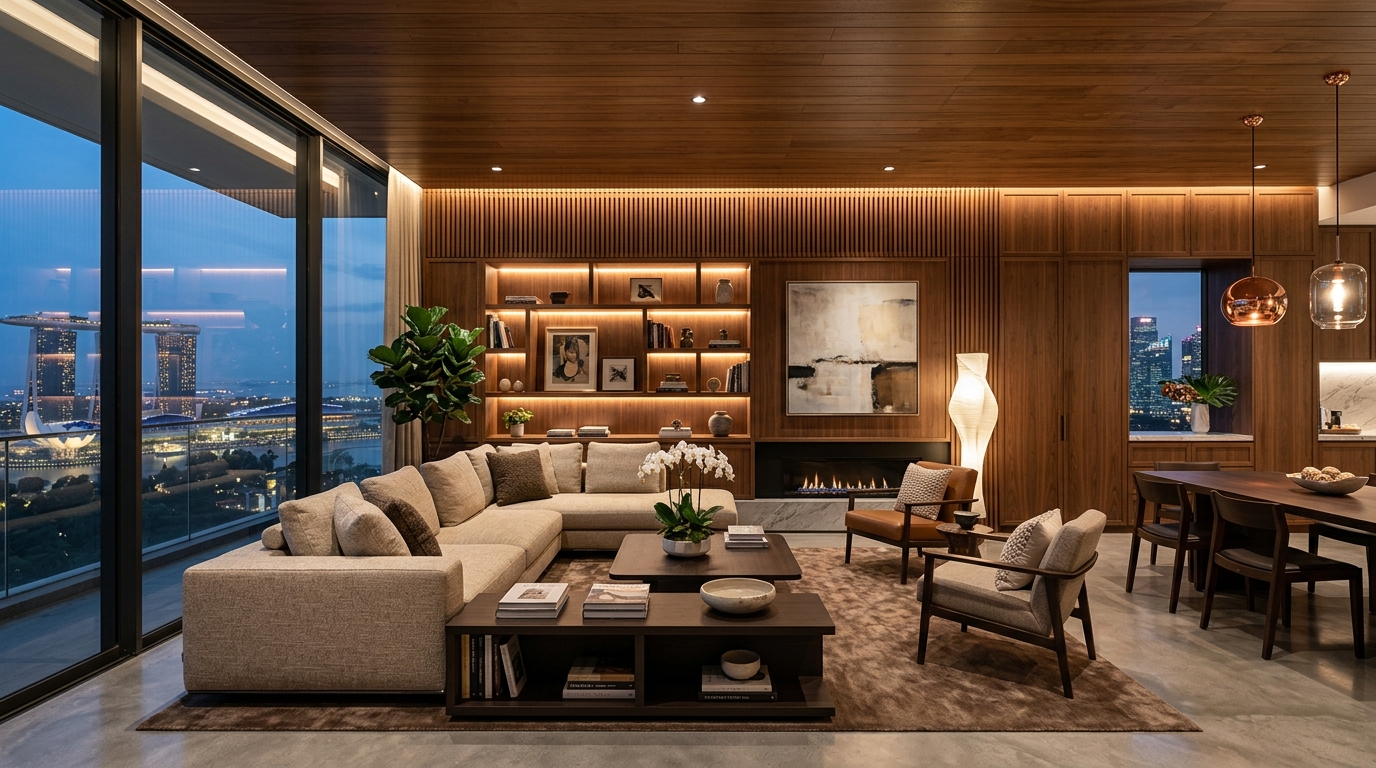 Luxury kitchen island with smart storage