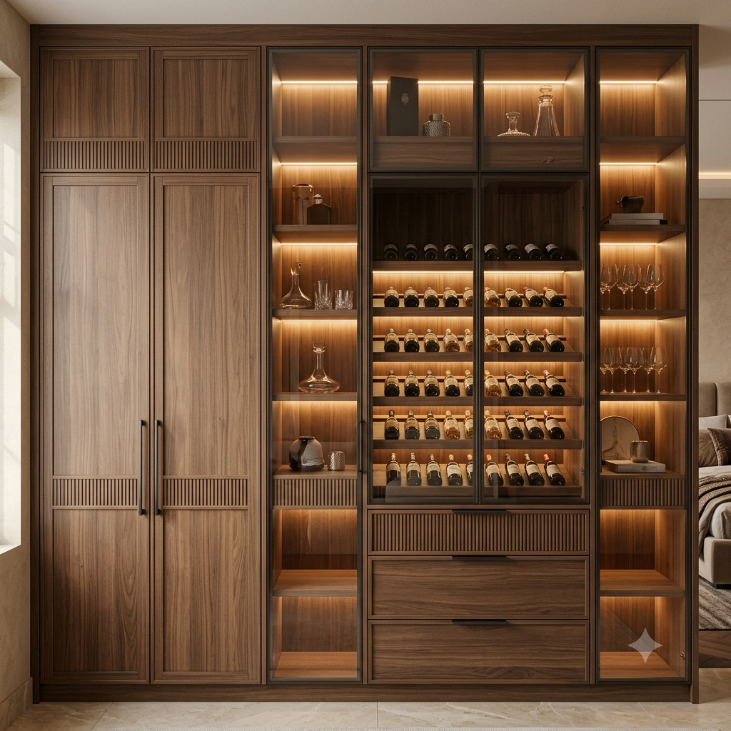Built-in shelving and display units